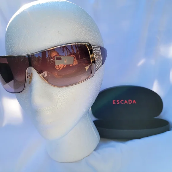Escada Sunglasses with Rhinestone embellishment. Case included. - Picture 2 of 5